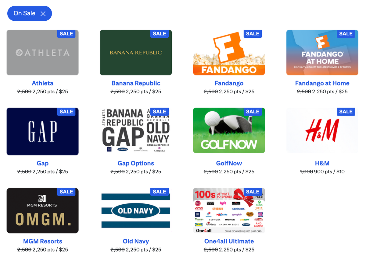 Cit gift card sale brands April 2026