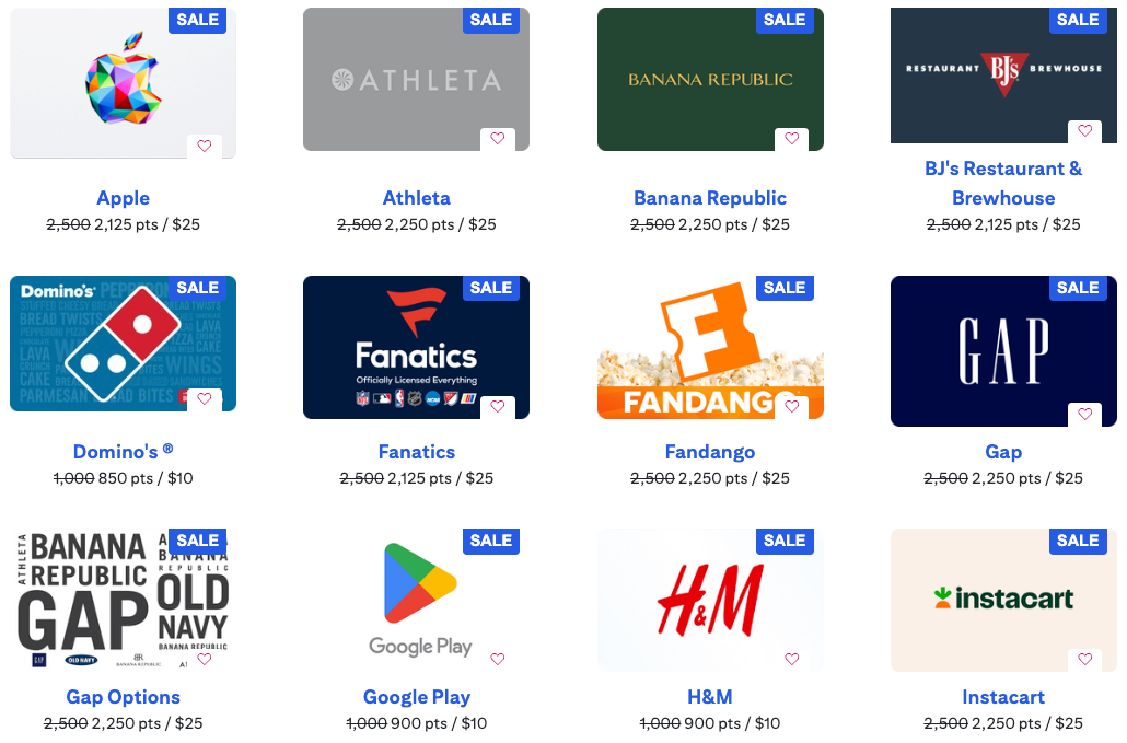 Citi gift card sale March 2026 brands