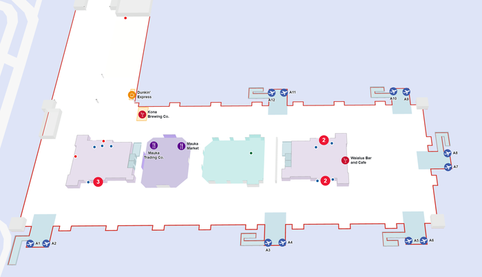 HNL Airport A gates 1 to 12 Daniel K Inouye International Airport Gates A1 to A12