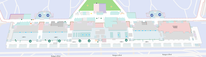 HNL Airport Terminal 2 Ticketing Level Map Daniel K Inouye International Airport Terminal 2 Check in
