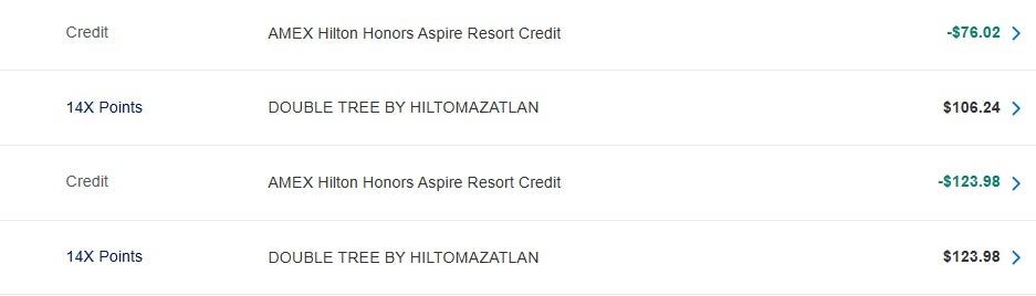 Doubletree by Hilton Mazatlan Aspire Resort Credit