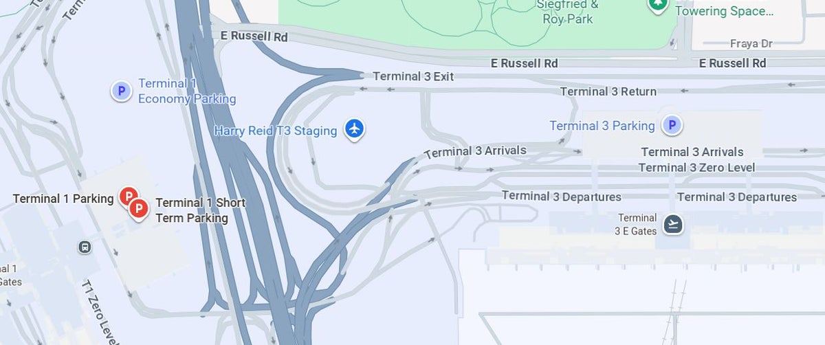 Harry Reid International Airport parking map