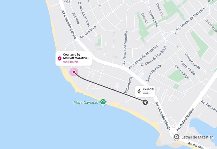 Hotel to US Consultate Mazatlan Google Map Hotel to US Consultate Mazatlan Google Map