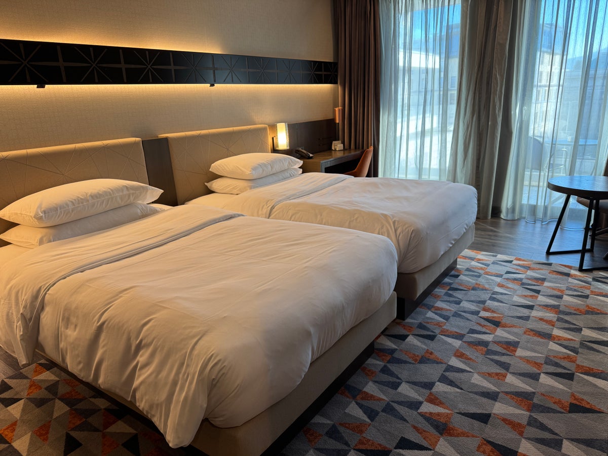 Hyatt Regency Sofia 2 twin beds close up