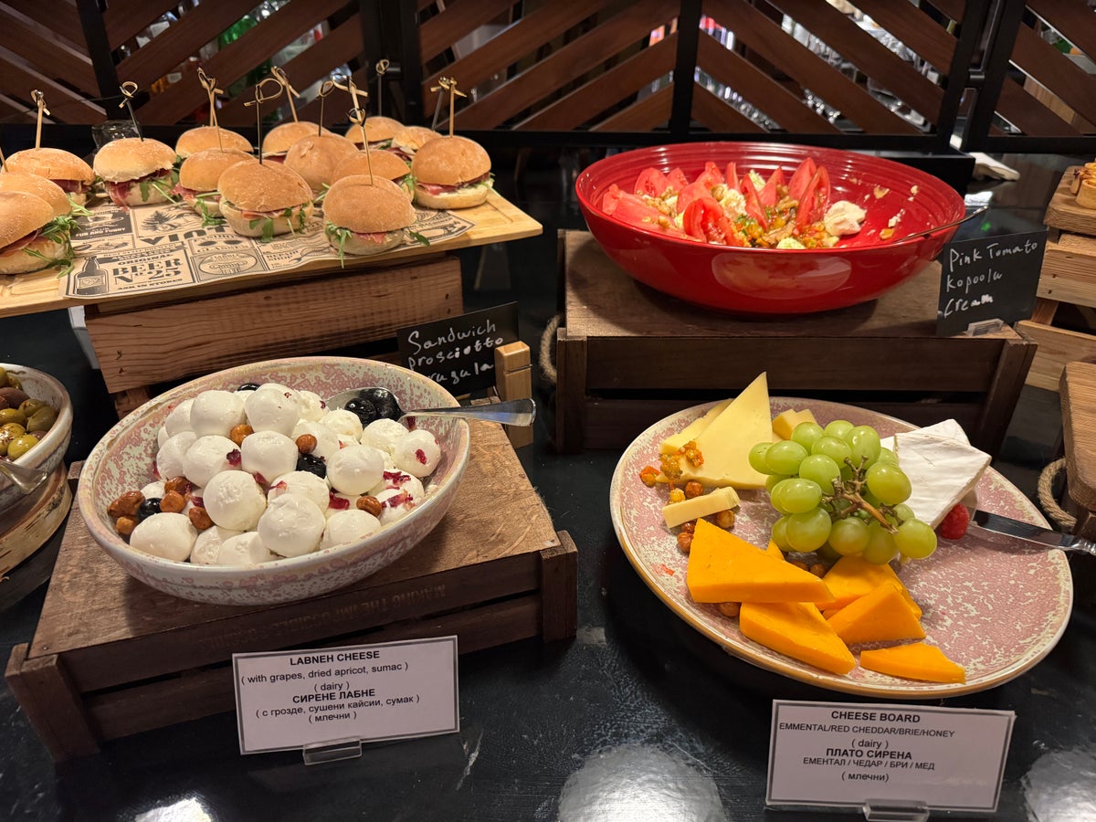 Hyatt Regency Sofia Club happy hour cheese sandwiches