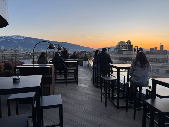 Hyatt Regency Sofia sunset Hyatt Regency Sofia sunset