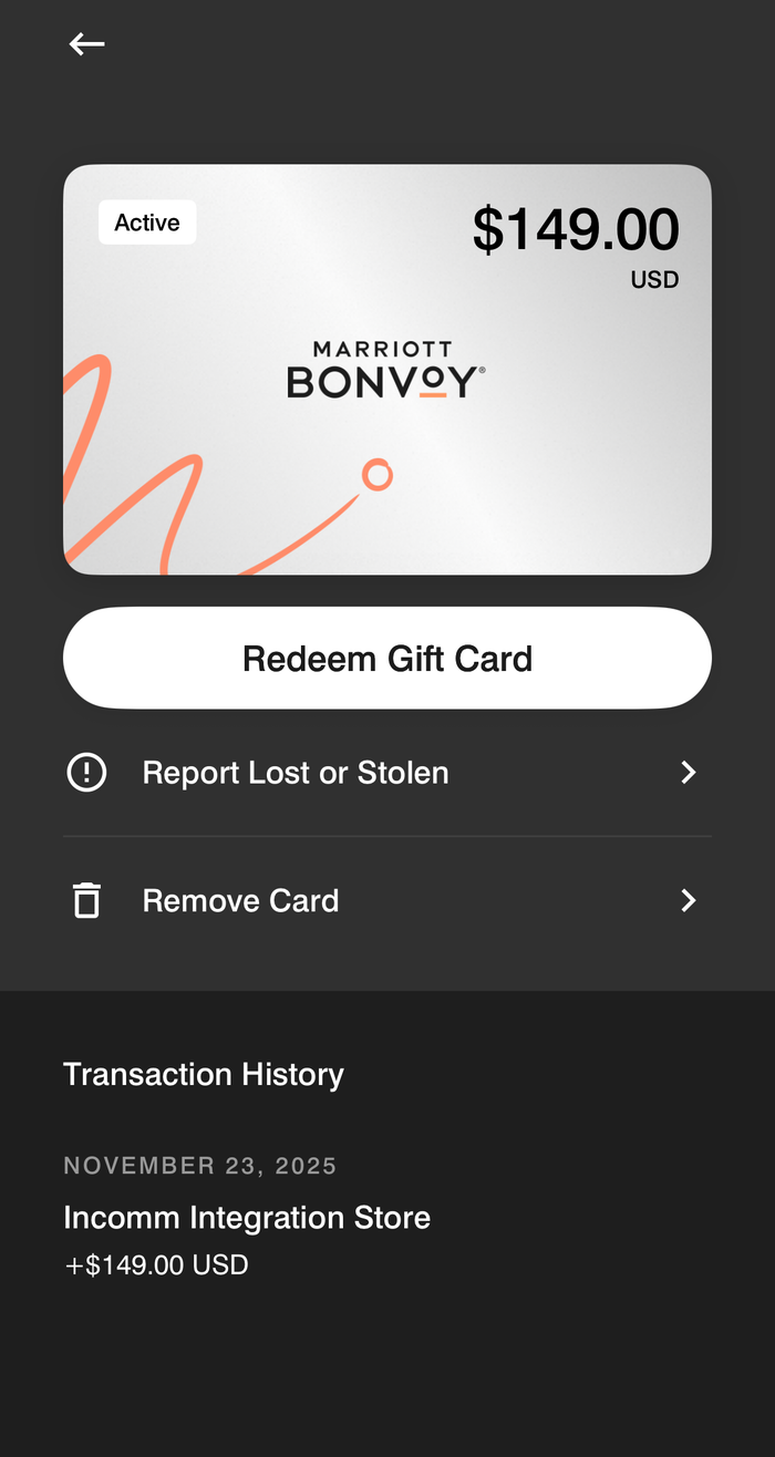 IMG 7920 Marriott app gift card balance