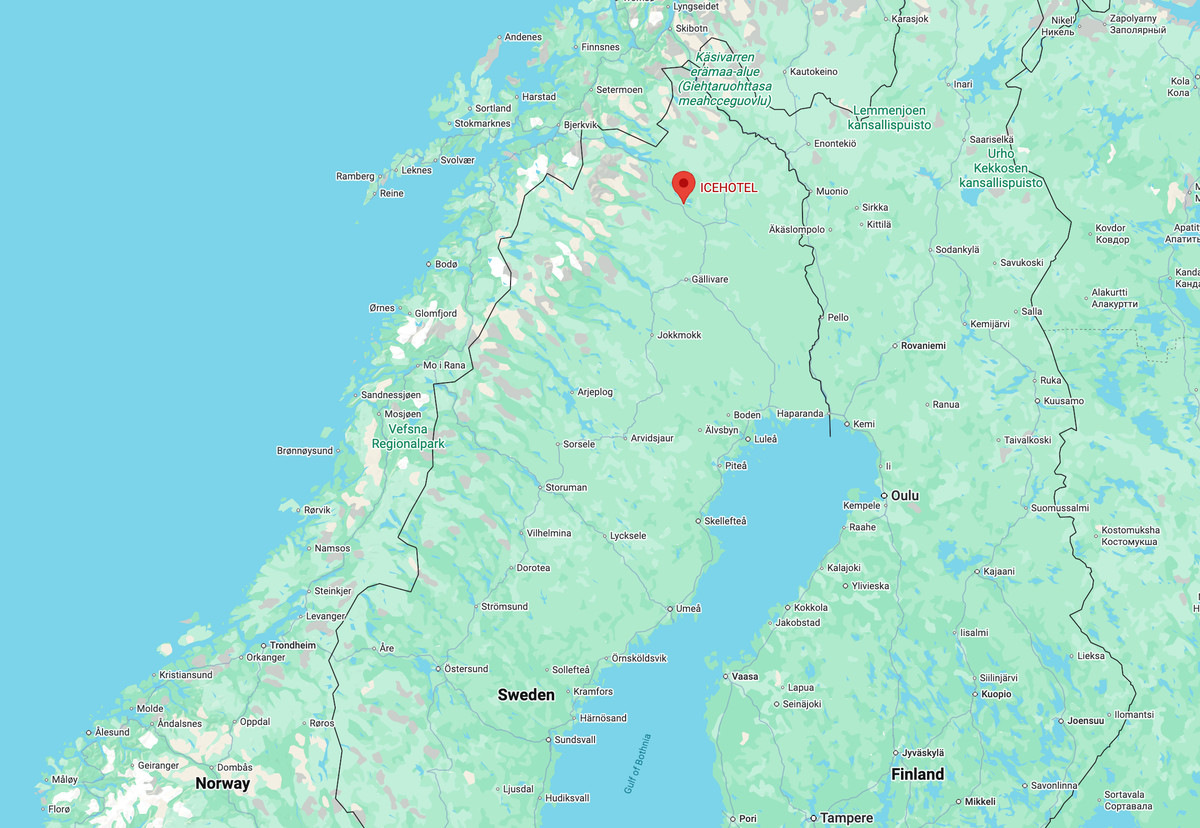 Ice Hotel location