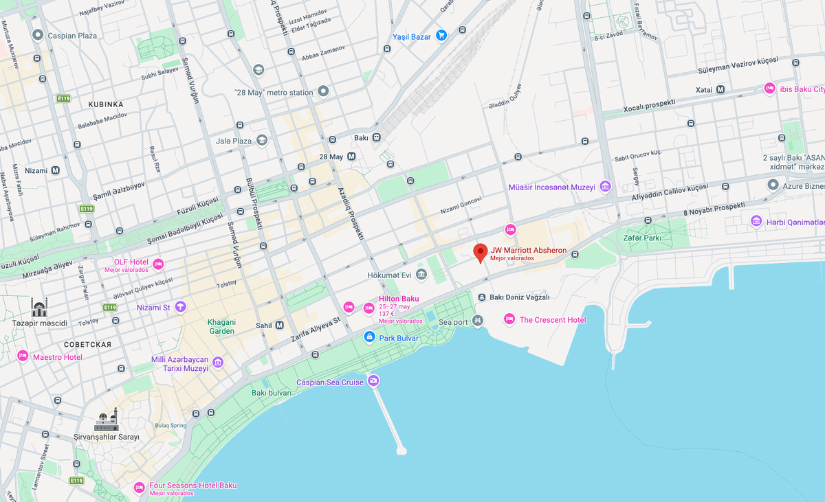 JW Marriott Absheron Baku location