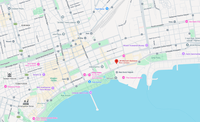 JW Marriott Absheron Baku location