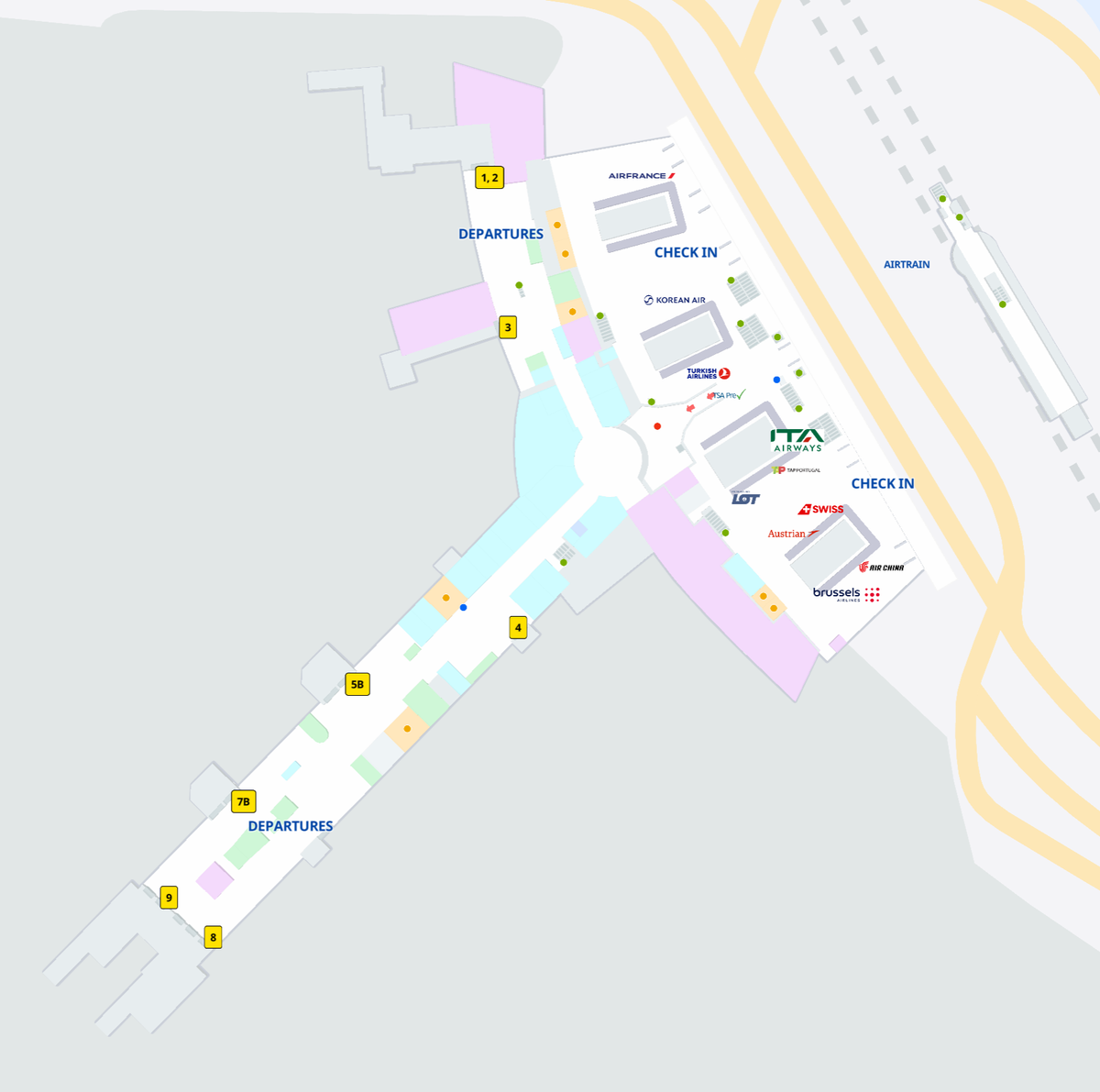 jfk terminal 1 map 2025 John F Kennedy International Airport terminal 1