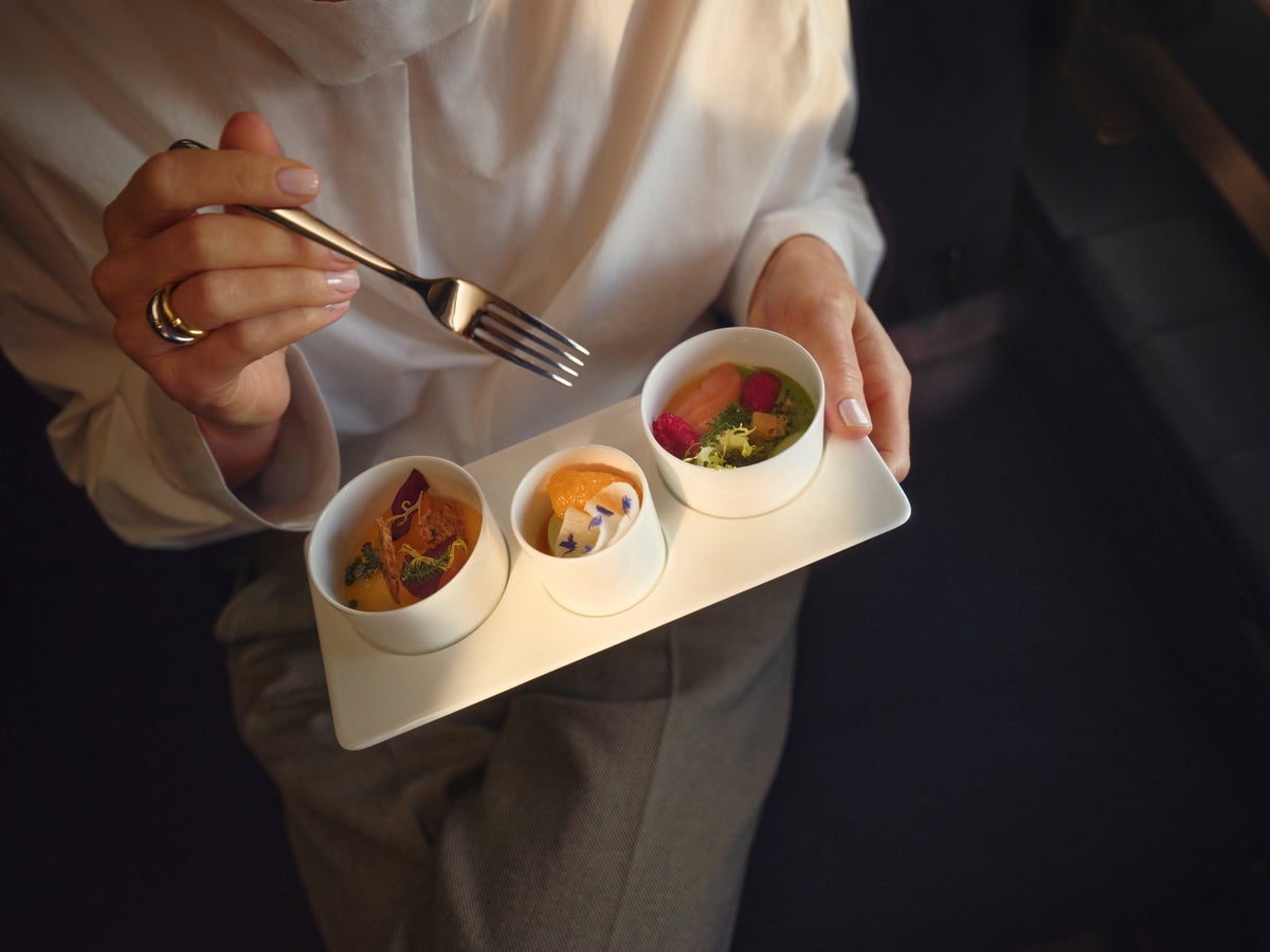 Lufthansa FOX first class appetizer trilogy Lufthansa FOX first class appetizer trilogy