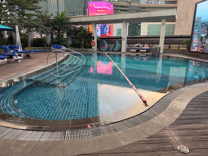 Mandarin Oriental, Jakarta pool sunset Mandarin Oriental, Jakarta pool sunset