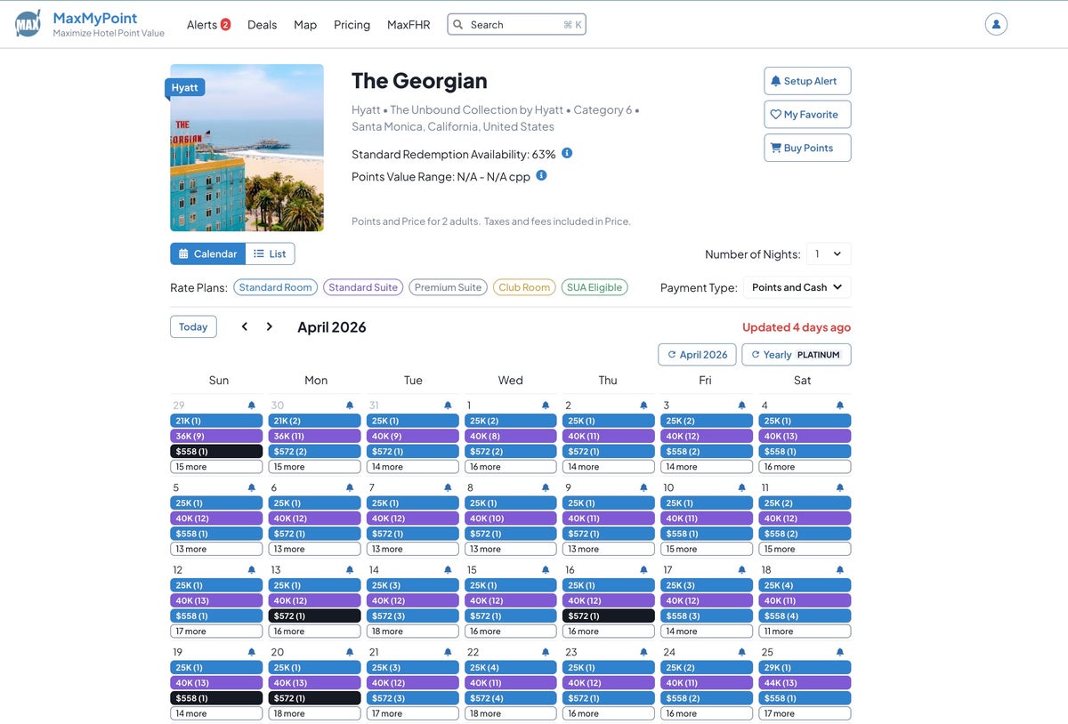 MaxMyPoint The Georgian pricing