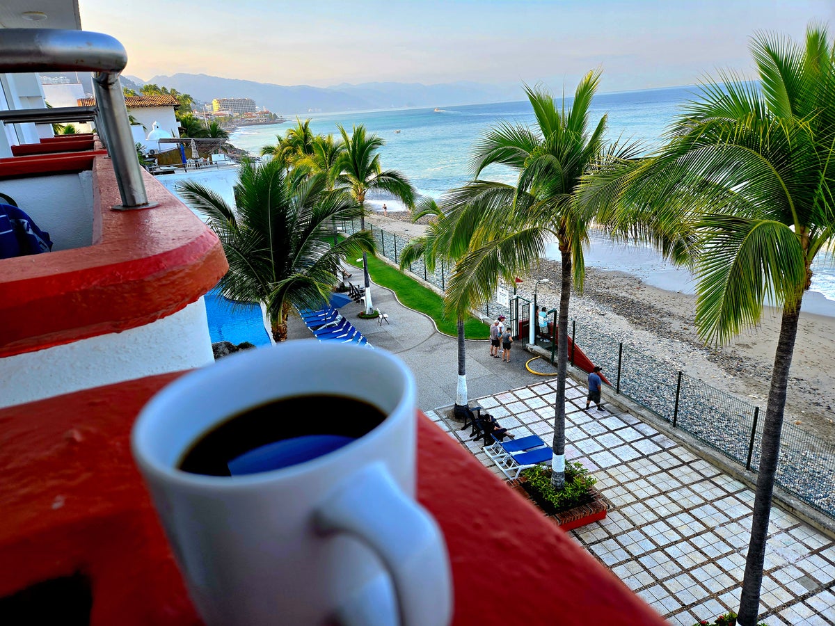 Morning Coffee by The Sea