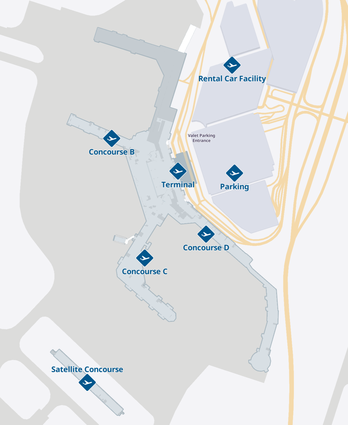 Nashville International Airport map