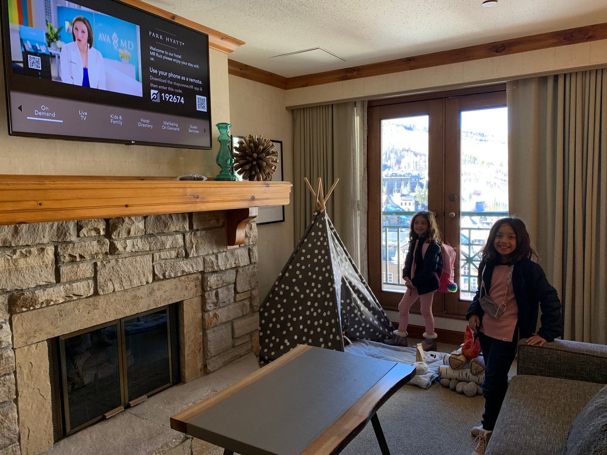 Park Hyatt Beaver Creek suite with family
