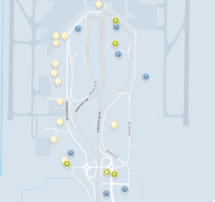 Sacramento International Airport Parking map