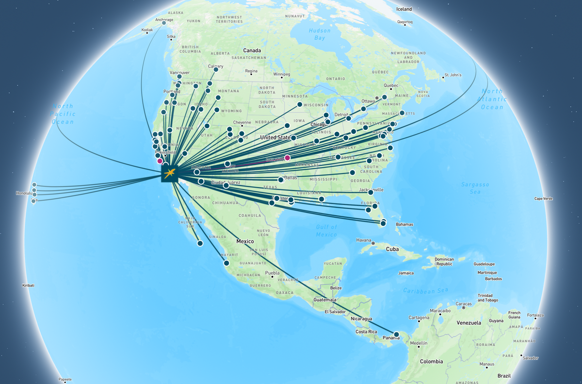 San Diego International Airport Route Map
