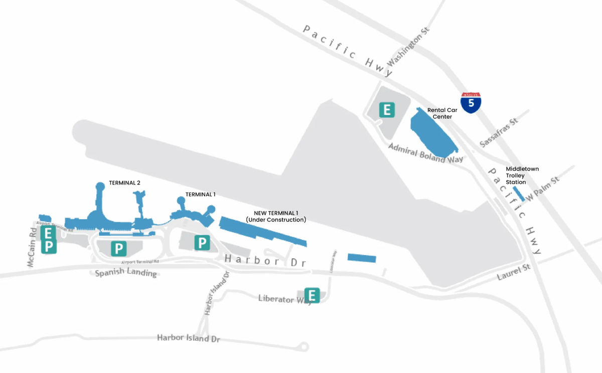 San Diego International Airport map
