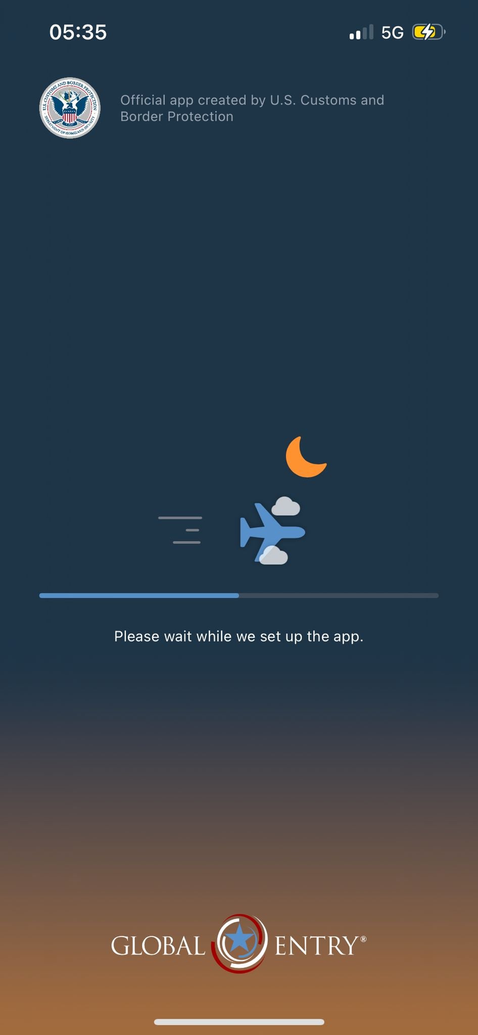 Setting up the Global Entry App Setting up the Global Entry App