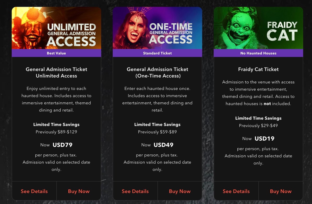 Univeral Horror Unleashed tickets Univeral Horror Unleashed tickets
