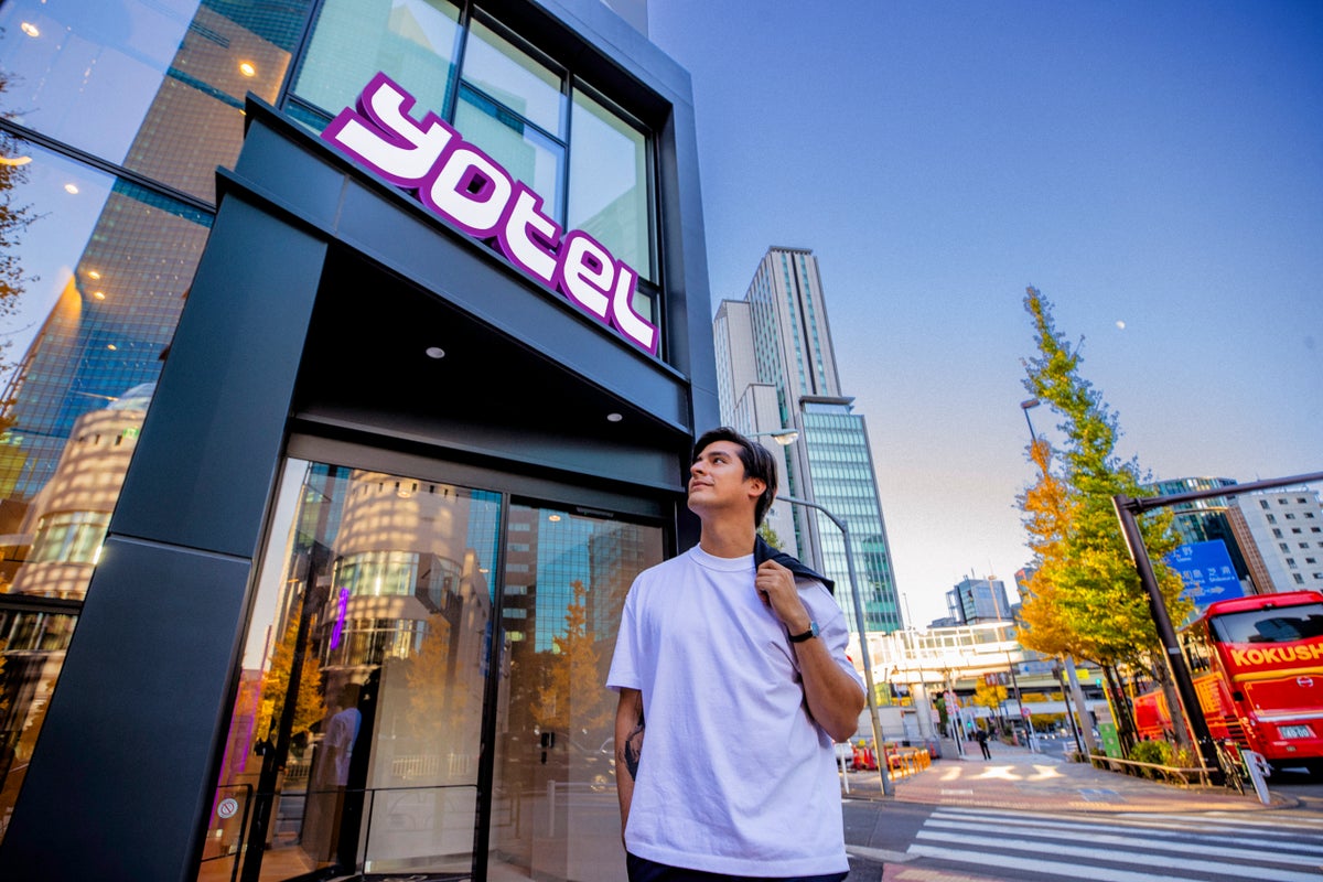 YOTEL Exterior with Guest