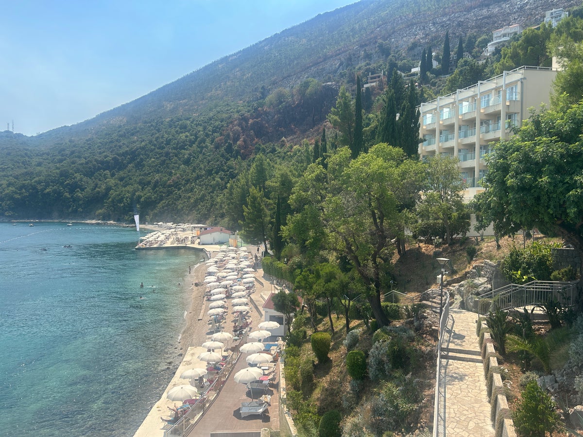 A view of the Iberostar Herceg Novi beach and hotel