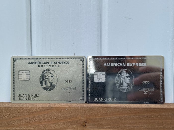 Amex Platinum Card mirror finish and Amex Business Platinum cardJPG Amex Platinum Card mirror finish and Amex Business Platinum cardJPG