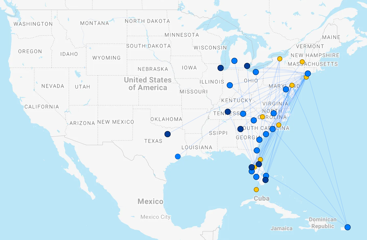 Avelo route network 2026