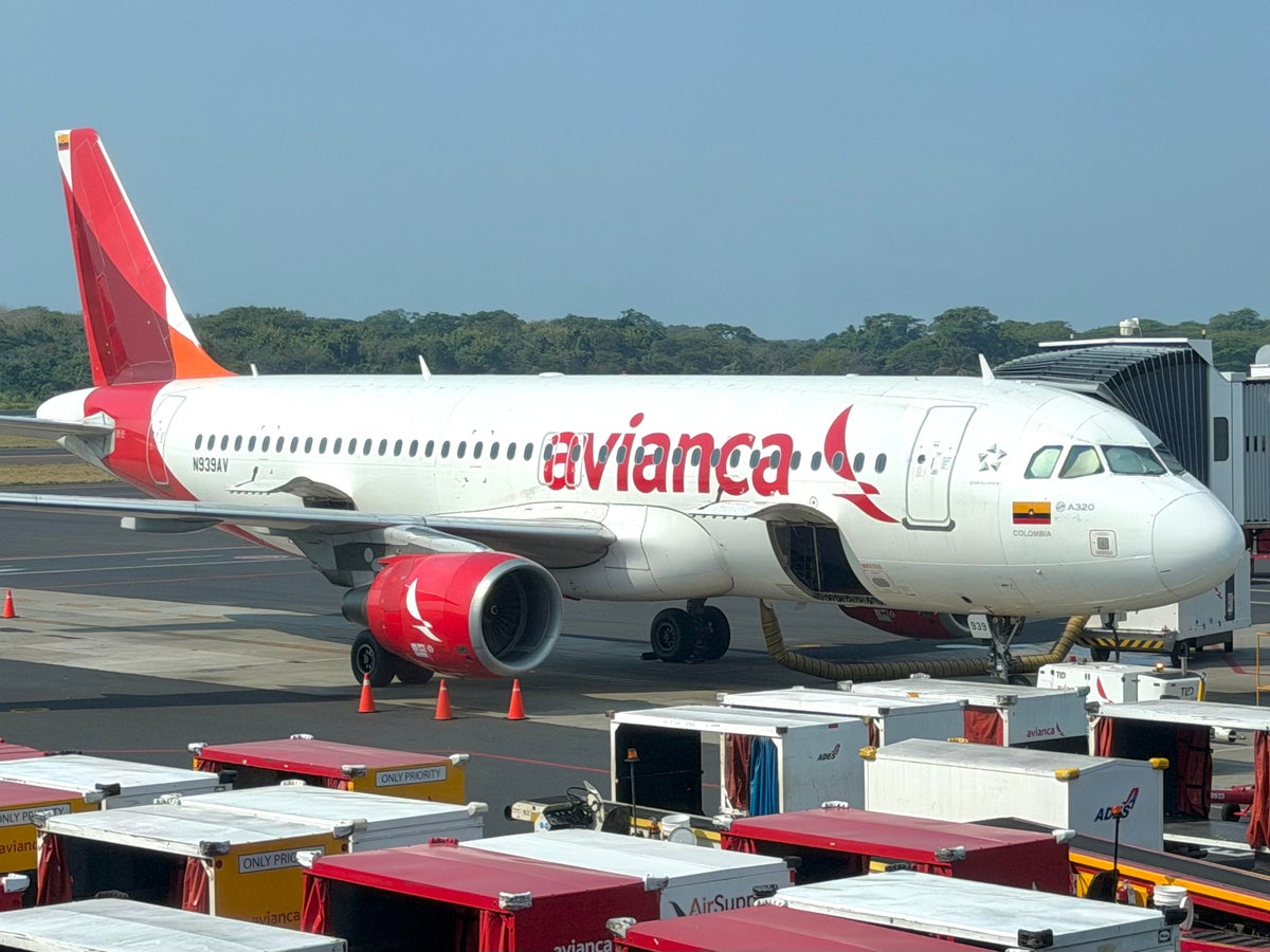 Avianca Airbus A320 plane at El Salvador Airport