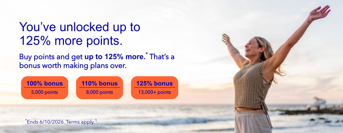 Buy JetBlue points 125 bonus April 2026