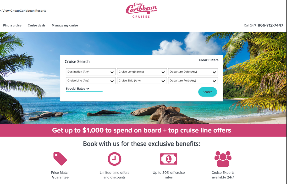 Cheap Caribbean cruise booking CheapCaribbean.com
