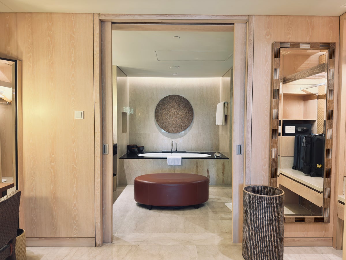 Conrad Bali bathroom entrance from room