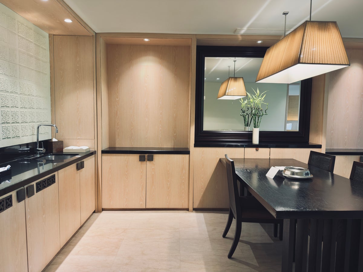 Conrad Bali room dining area