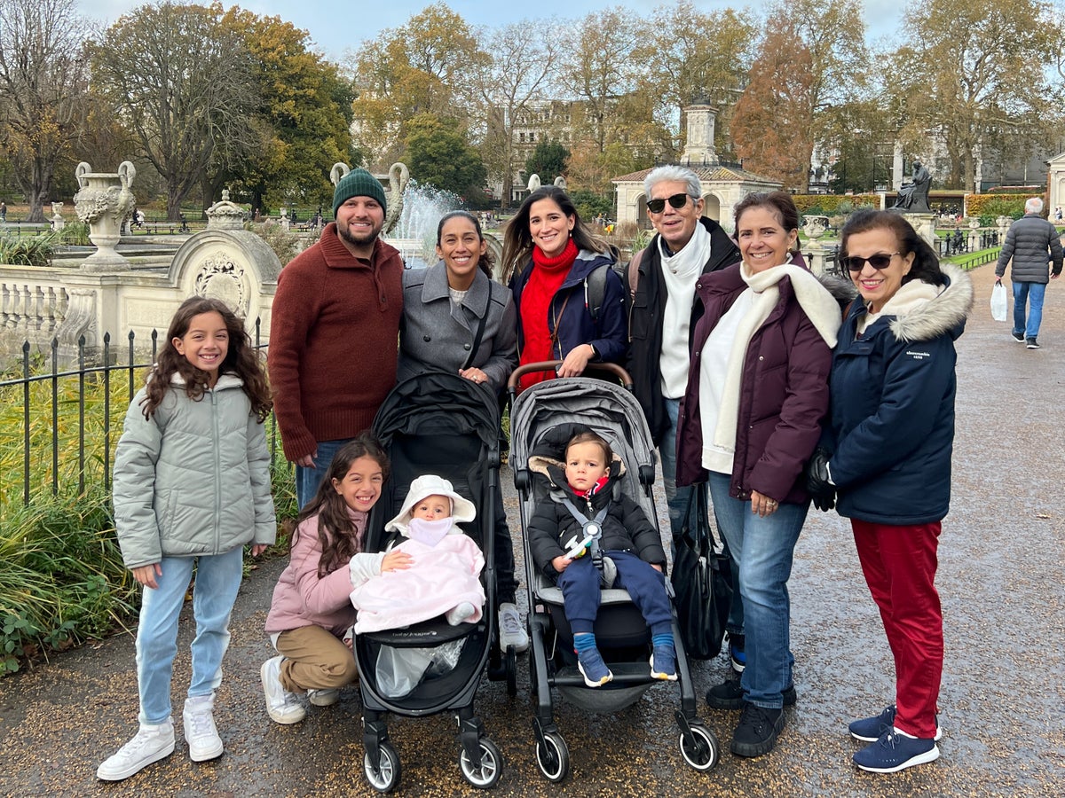 Family in Kensington Gardens London