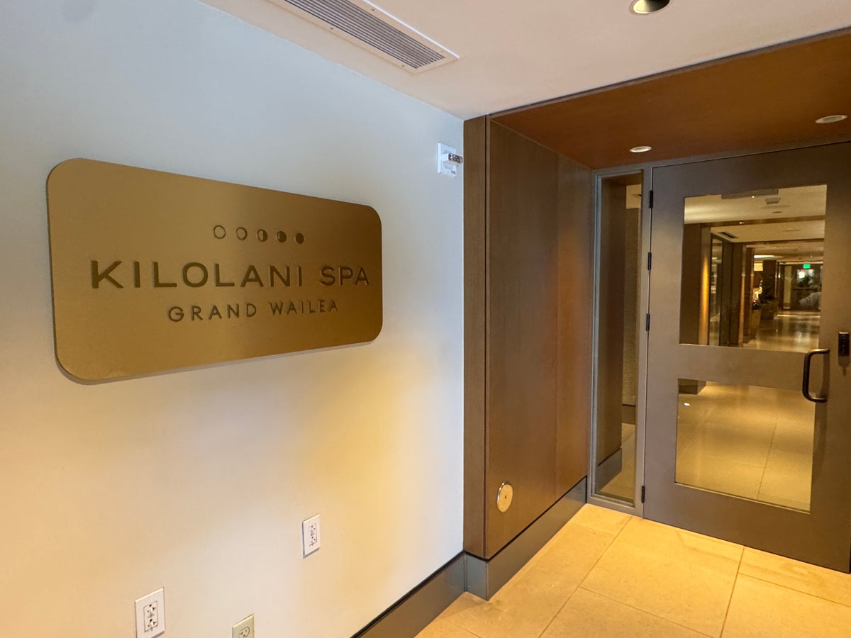Grand Wailea Renovated Spa with sign