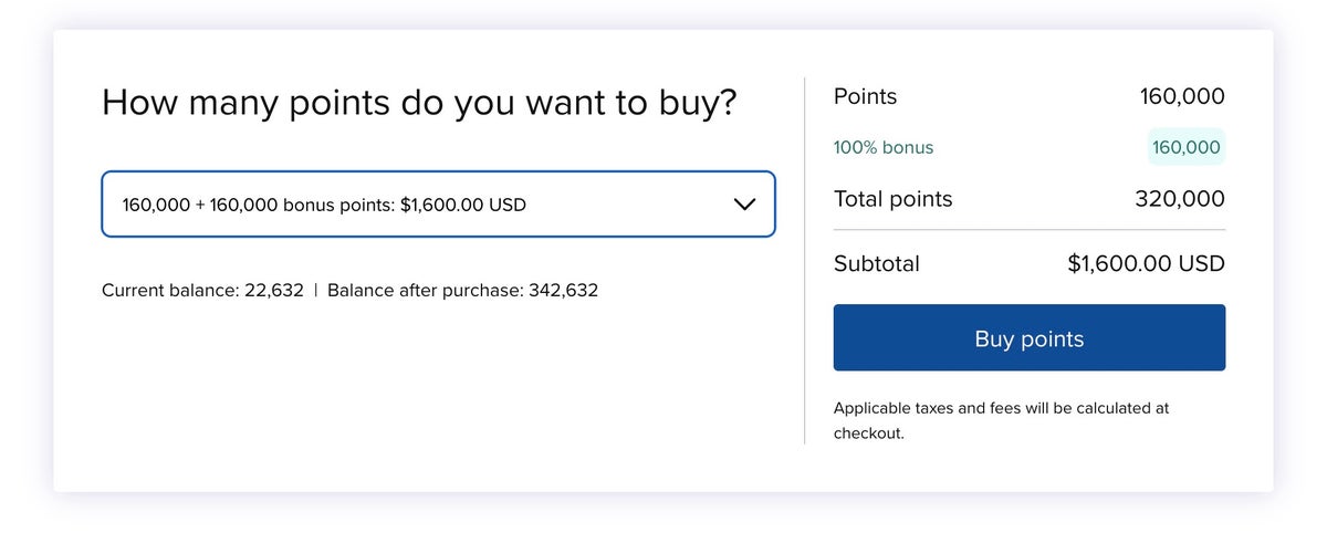 Hilton Buy Points 100