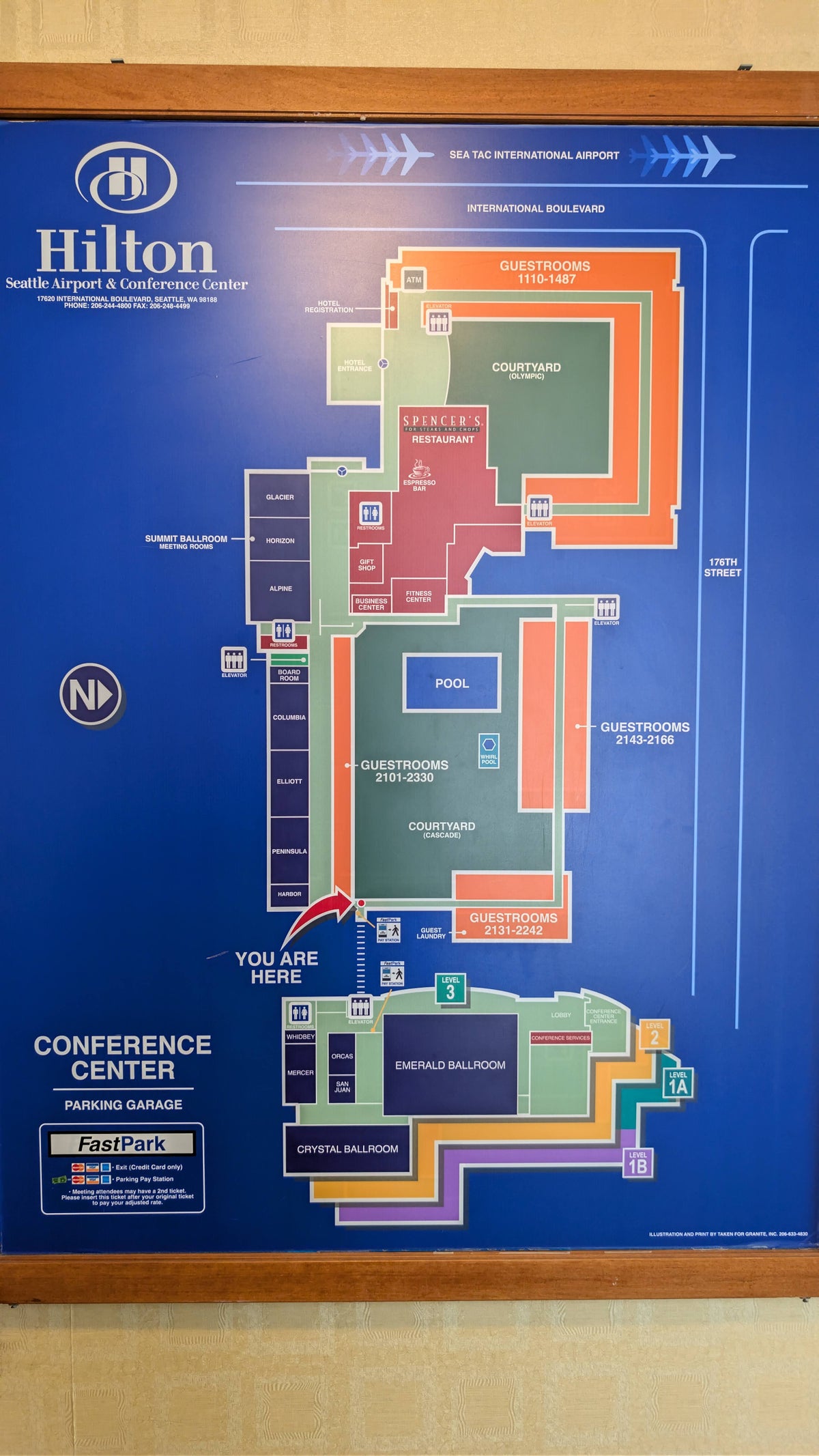 Hilton Seattle Airport & Conference Center map