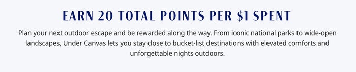 Hyatt 20 Points Under Canvas