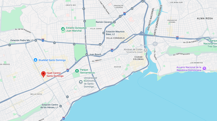 Hyatt Centric Santo Domingo location Hyatt Centric Santo Domingo location