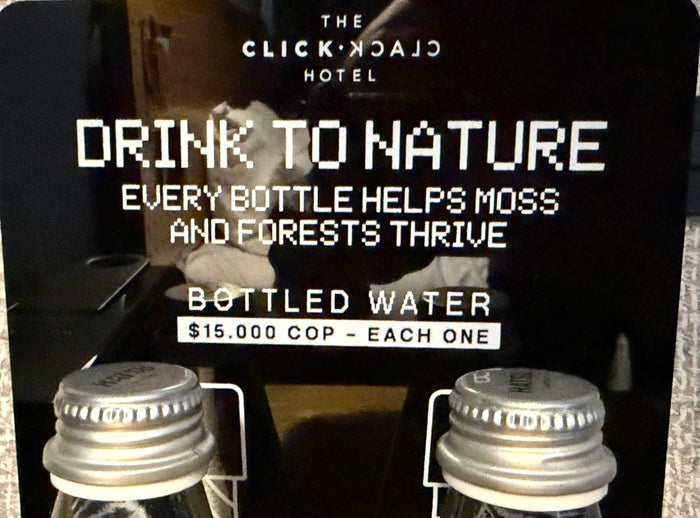 Hyatt Click Clack Medellin room water Hyatt Click Clack Medellin room water