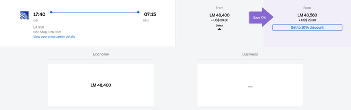 IAD to BRU economy Lifemiles price IAD to BRU economy Lifemiles price