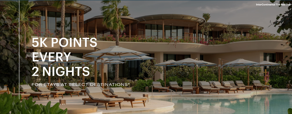IHG 5k 2 nights April 2026