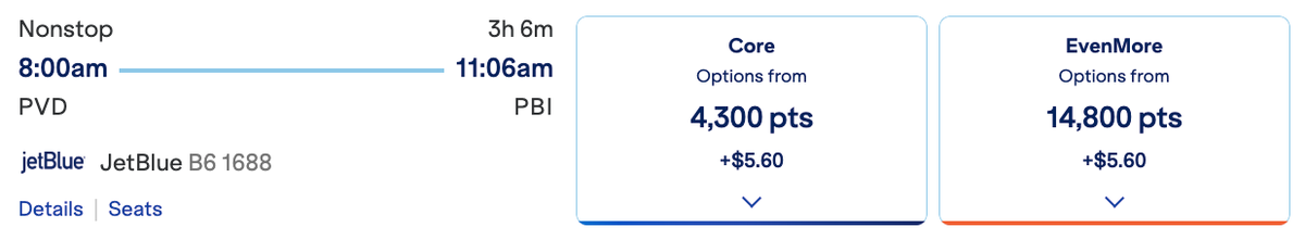 JetBlue SPRING20 PVD PBI points