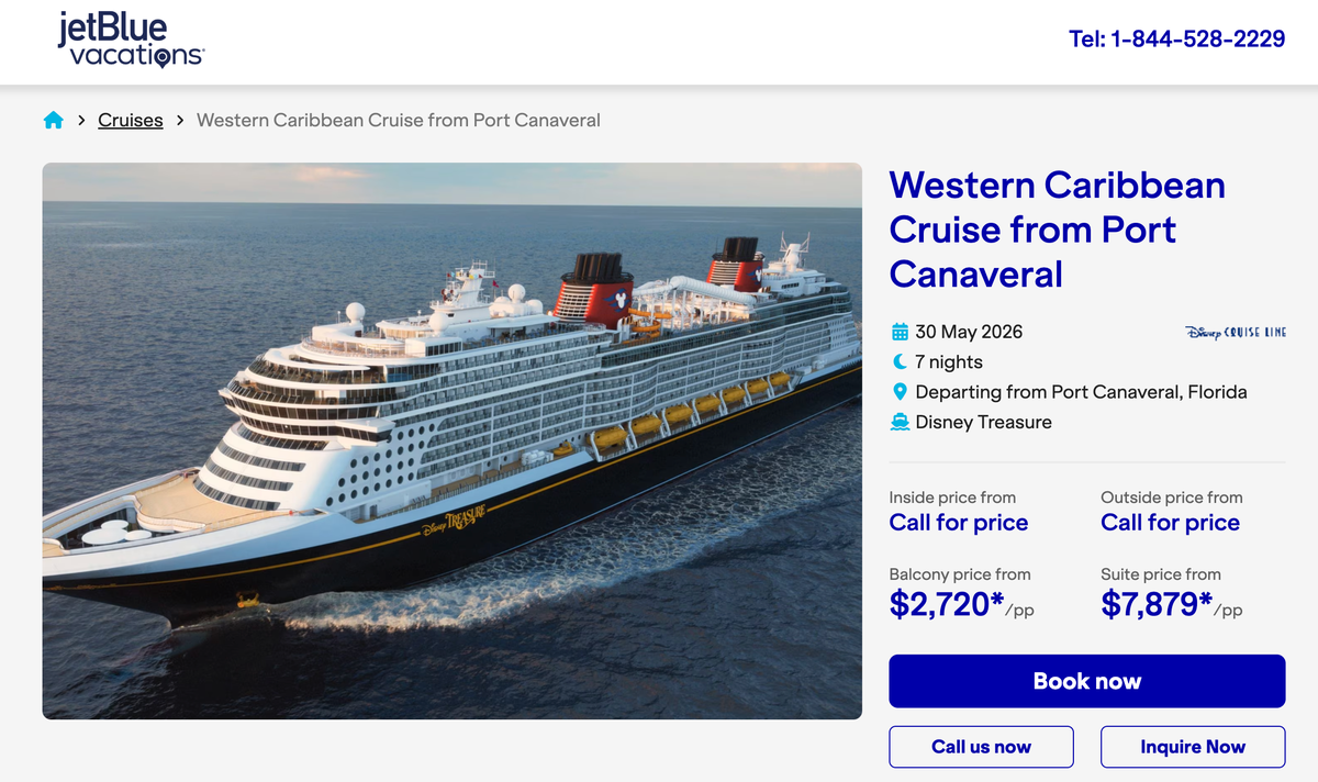 JetBlue Vacations Disney Cruise Line booking