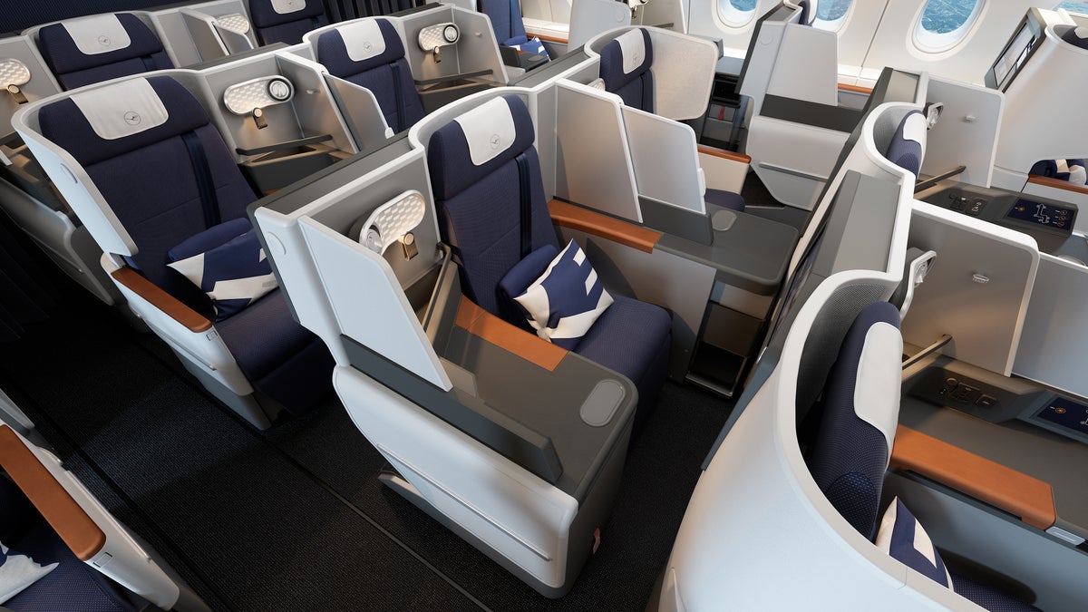 Lufthansa new A380 business class seats