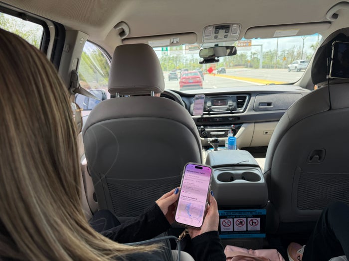 Lyft ride hailing Orlando interior ride sharing
