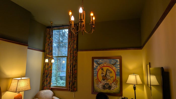 McMenamins Anderson School Hotel guest room lighting