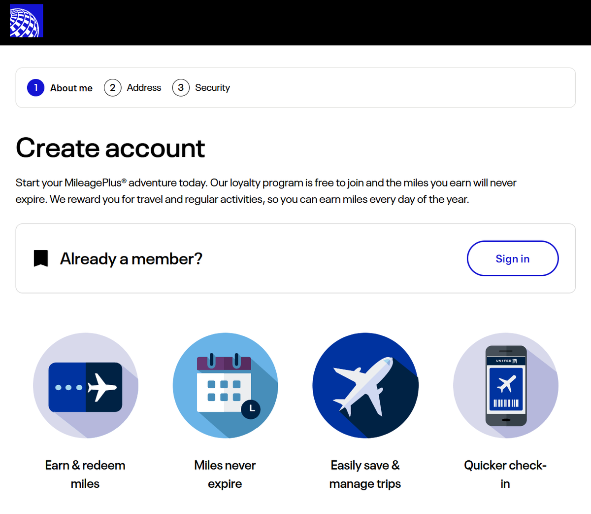 MileagePlus Enrollment